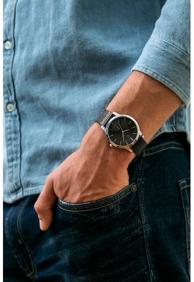 Paul McNeal Кварцов часовник с иноксова верижка Мъже