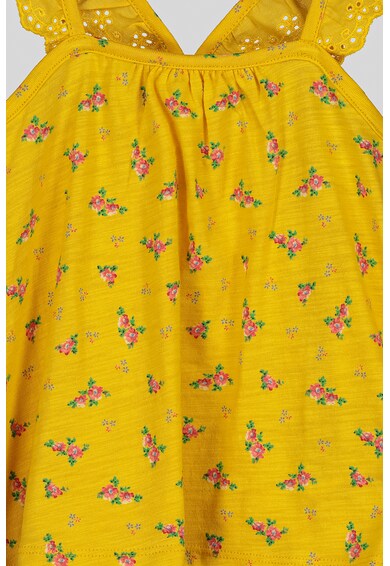GAP Памучна блуза с флорална щампа Момичета