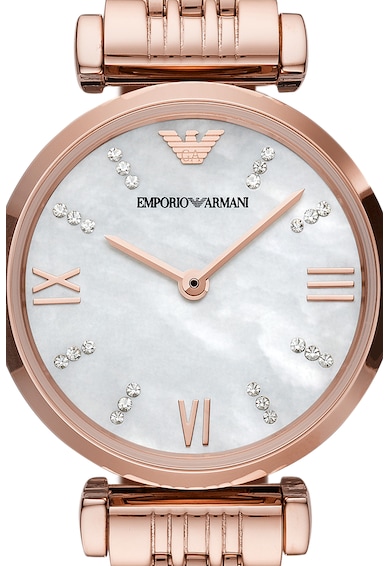 Emporio Armani Иноксов часовник със седефен циферблат Жени