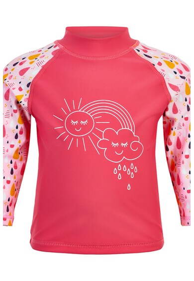 Color Kids Плувна тениска с щампа и ръкави тип реглан Момичета