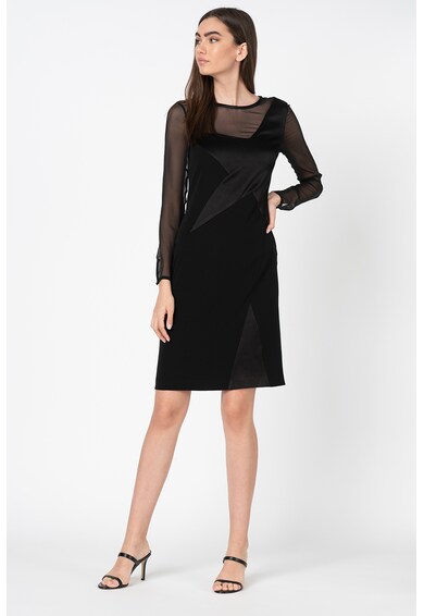 Karl Lagerfeld Вталена рокля с мрежести зони Жени