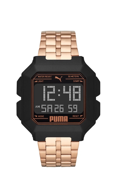 Puma Fossil, Цифров часовник с иноксова верижка Жени