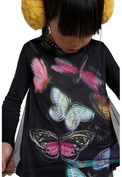 DESIGUAL Блуза с памук и парка с пеперуди Момичета