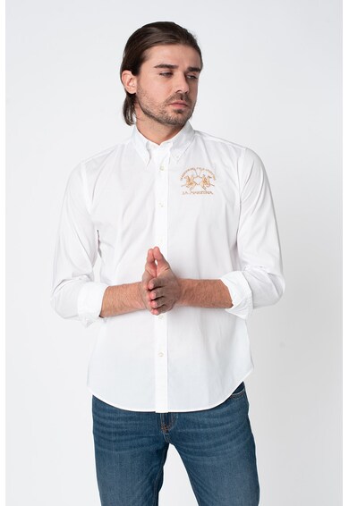 LA MARTINA Риза със стандартна кройка и бродирано лого Мъже