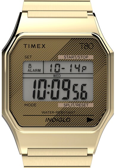Timex Unisex T80 rozsdamentes acél digitális karóra - 34 mm női