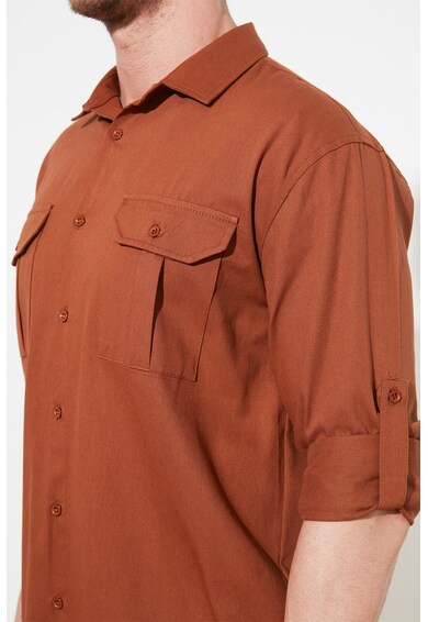 Trendyol Памучна риза с джобове на гърдите Мъже