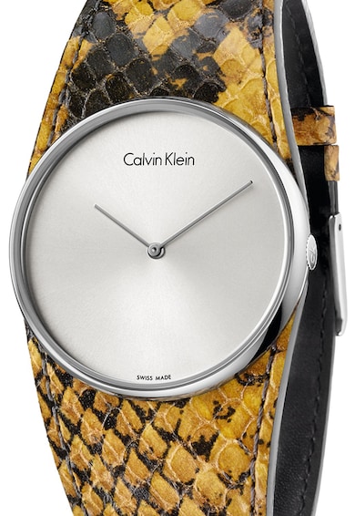 CALVIN KLEIN Часовник с кожена каишка и шагрен Жени