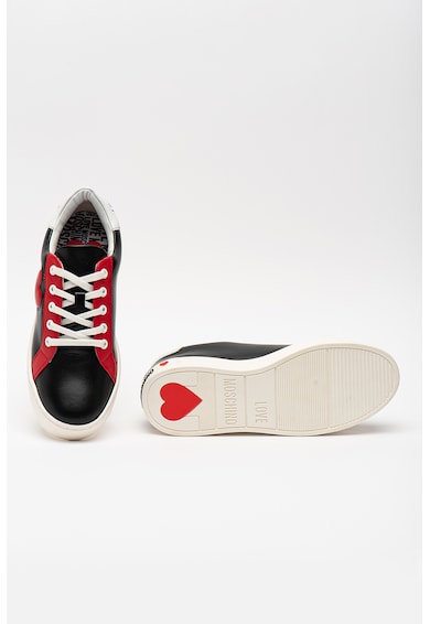 Love Moschino Кожени спортни обувки с цветен блок Жени