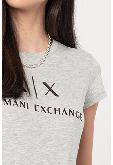ARMANI EXCHANGE Памучна тениска с овално деколте Жени