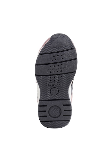 Geox Pantofi sport de piele ecologica cu velcro Fete