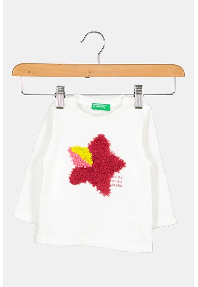 United Colors of Benetton Блуза от памук с апликация Момичета