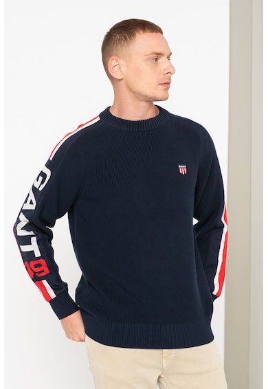 Gant Пуловер с овално деколте и уголемено лого Мъже