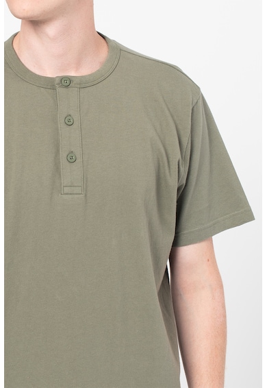 GAP Памучна тениска с цепка с копчета Мъже