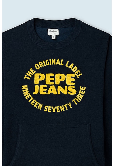 Pepe Jeans London Bluza sport cu decolteu la baza gatului si imprimeu logo Baieti