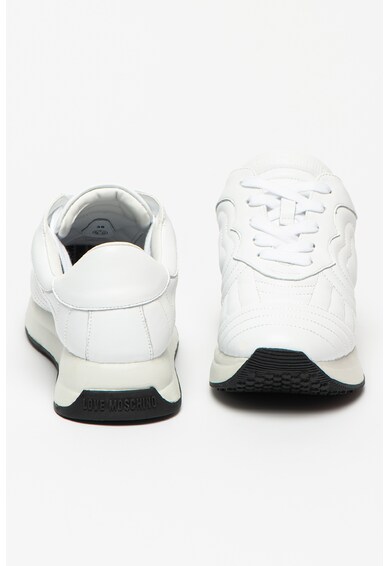 Love Moschino Кожени спортни обувки с декоративни шевове Жени