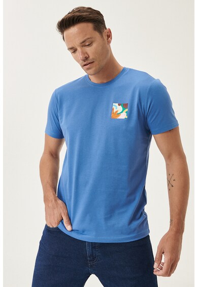 AC&Co Тениска с овално деколте и щампа Мъже