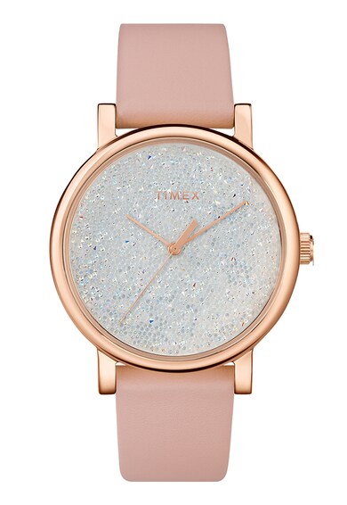 Timex Часовник Crystal Opulence 38 MM с кожена каишка и кристали Жени