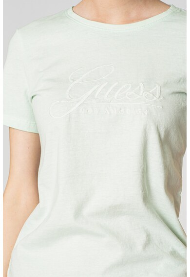 GUESS JEANS Тениска с овално деколте и бродирано лого Жени
