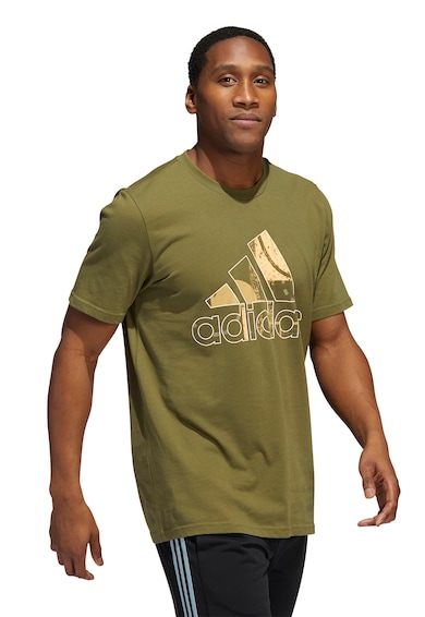 adidas Performance Памучна тениска с лого Мъже