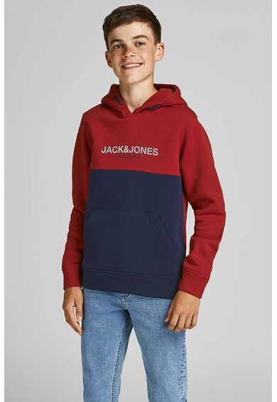 Jack & Jones Jack&Jones, Kapucnis logómintás pulóver kenguruzsebbel Fiú