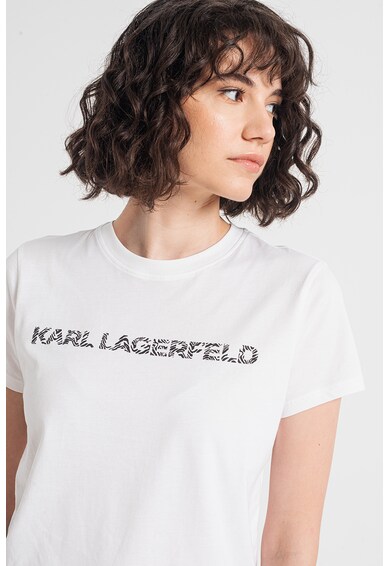 Karl Lagerfeld Тениска от органичен памук с лого зебра Жени
