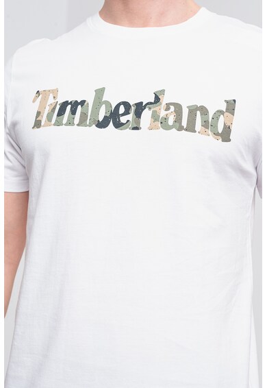 Timberland Tricou cu decolteu la baza gatului si imprimeu logo Lin Barbati