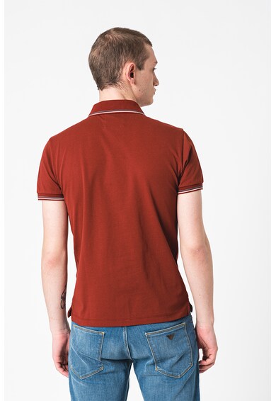 Emporio Armani Тениска от пике с яка и контрастни краища Мъже