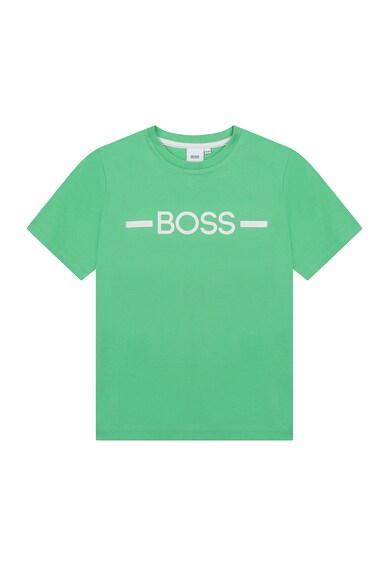 BOSS Kidswear Тениска с овално деколте и контрастно лого Момчета
