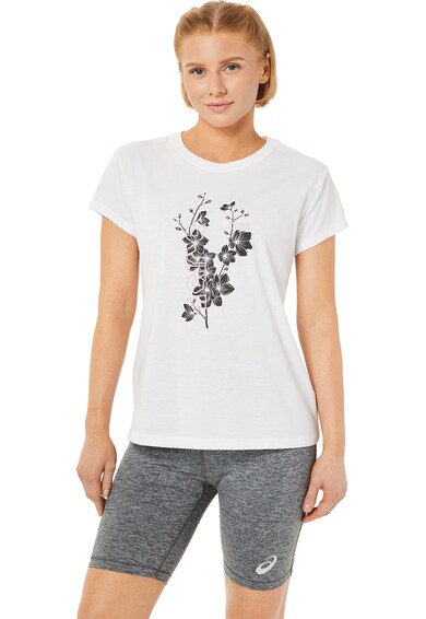 Asics Tricou cu logo si imprimeu floral pentru fitness Femei