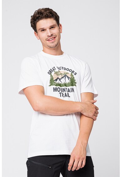 Jack Wolfskin Тениска Jw Mountainот органичен памук с щампа Мъже