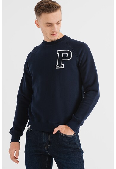 Pepe Jeans London Bluza sport cu aplicatie din material terry Pike Barbati