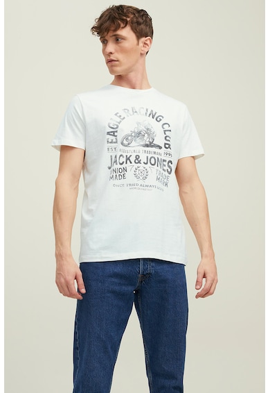 Jack & Jones Lubiker feliratos pamutpóló férfi