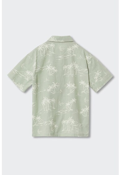 Mango Памучна риза Aloha с тропическа шарка Момчета