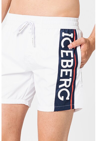 Iceberg Плувни шорти с контрастно лого Мъже