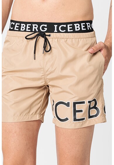 Iceberg Плувни шорти с еластична талия с лого Мъже