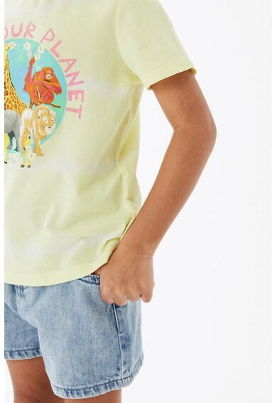 Marks & Spencer Памучна тениска с фигурална щампа Момичета