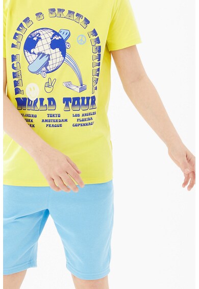Marks & Spencer Памучна тениска с контрастна щампа Момчета