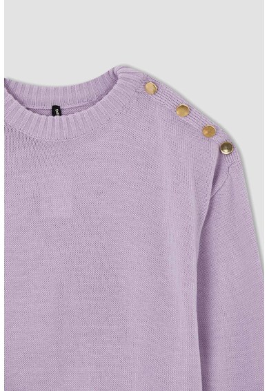 DeFacto Дълъг пуловер с декоративни копчета Жени