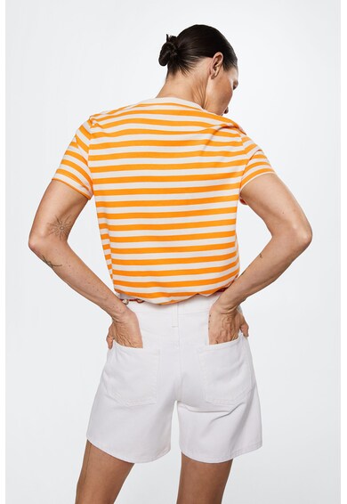 Mango Памучна тениска Giralda с овално деколте Жени