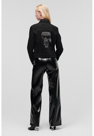 Karl Lagerfeld Jacheta din denim cu buzunare pe piept Femei