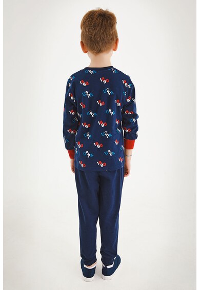 U.S. Polo Assn. Pijama de bumbac cu logo Baieti