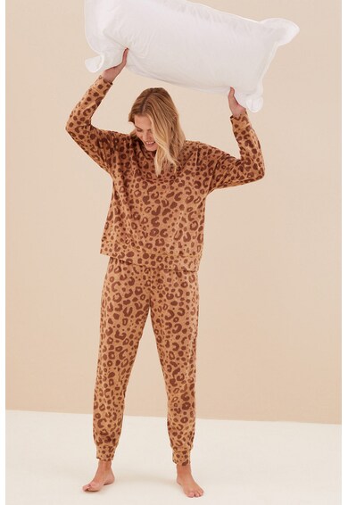 Marks & Spencer Pijama cu pantaloni lungi si decolteu la baza gatului Femei
