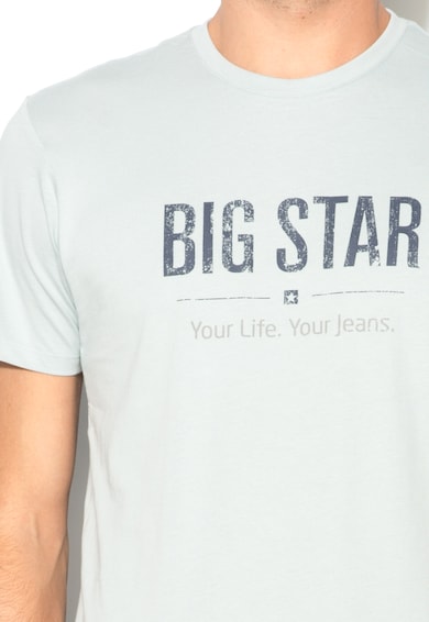 Big Star Синя тениска с текстова щампа Мъже