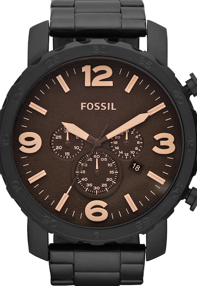 Fossil Черен часовник с хронограф Мъже