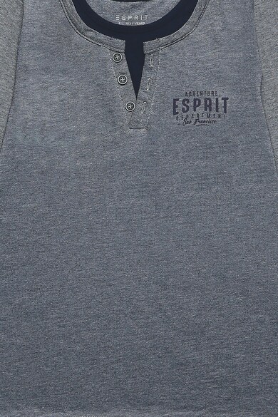 Esprit Bluza henley texturata cu aspect 2 in 1 Baieti