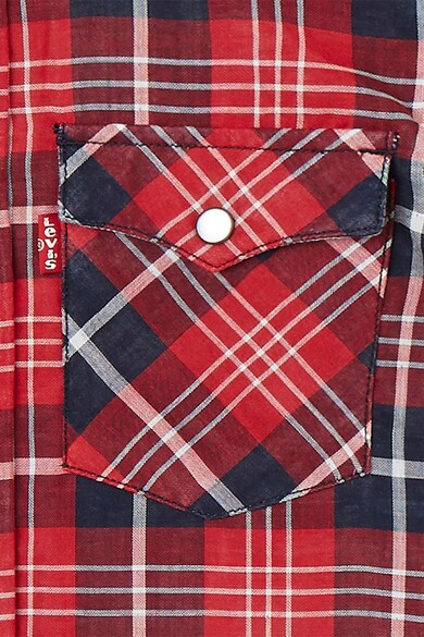 Levi's Kids Camasa cu maneci lungi si model tartan Baieti