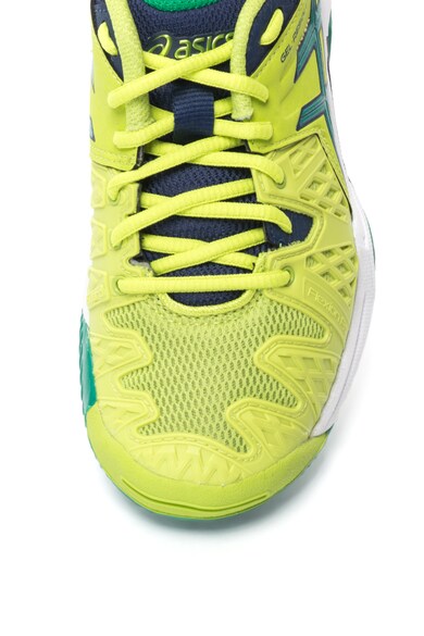 Asics Pantofi cu insertii de plasa pentru tenis Gel-Resolution 6 Clay GS Baieti