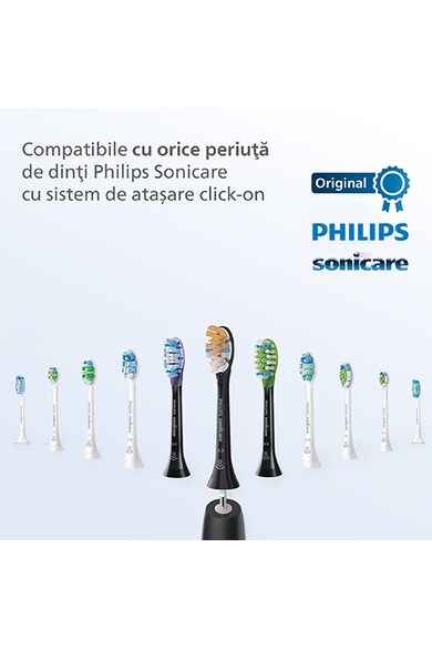 Philips Sonicare Periuta sonica electrica  /89, mod de curatare Clean, 2 capete de periere, 62.000 miscari/minut, SmarTimer, Toc de transport, Negru Femei