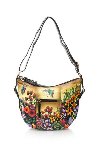 Niarvi Geanta hobo de piele cu model floral Femei