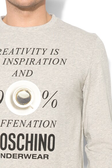 Moschino Домашна блуза с текстова щампа Мъже